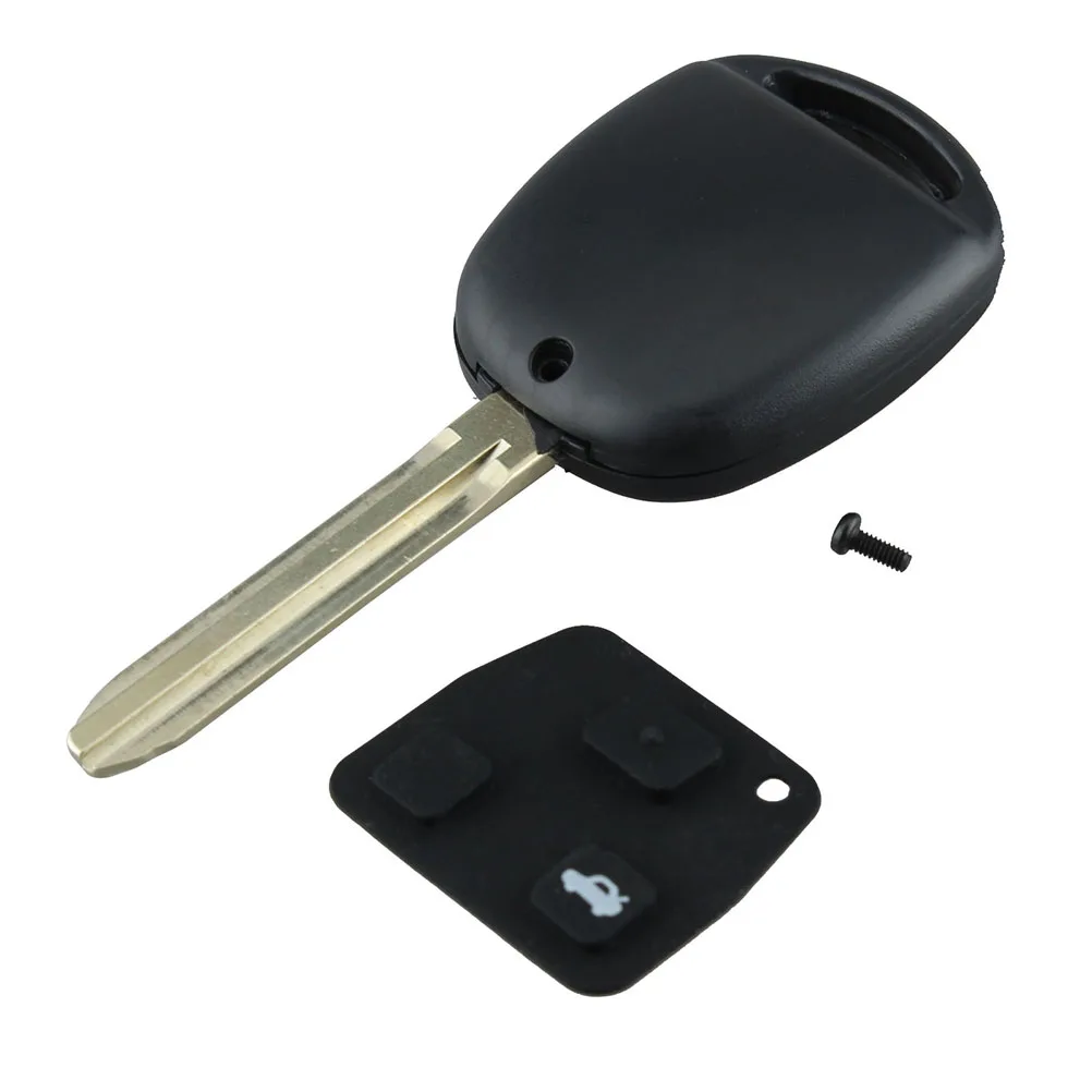 

2 Button Car Key Remote Fob Shell Case for TOYOTA Portable Car Key Case Rubber Button Pad