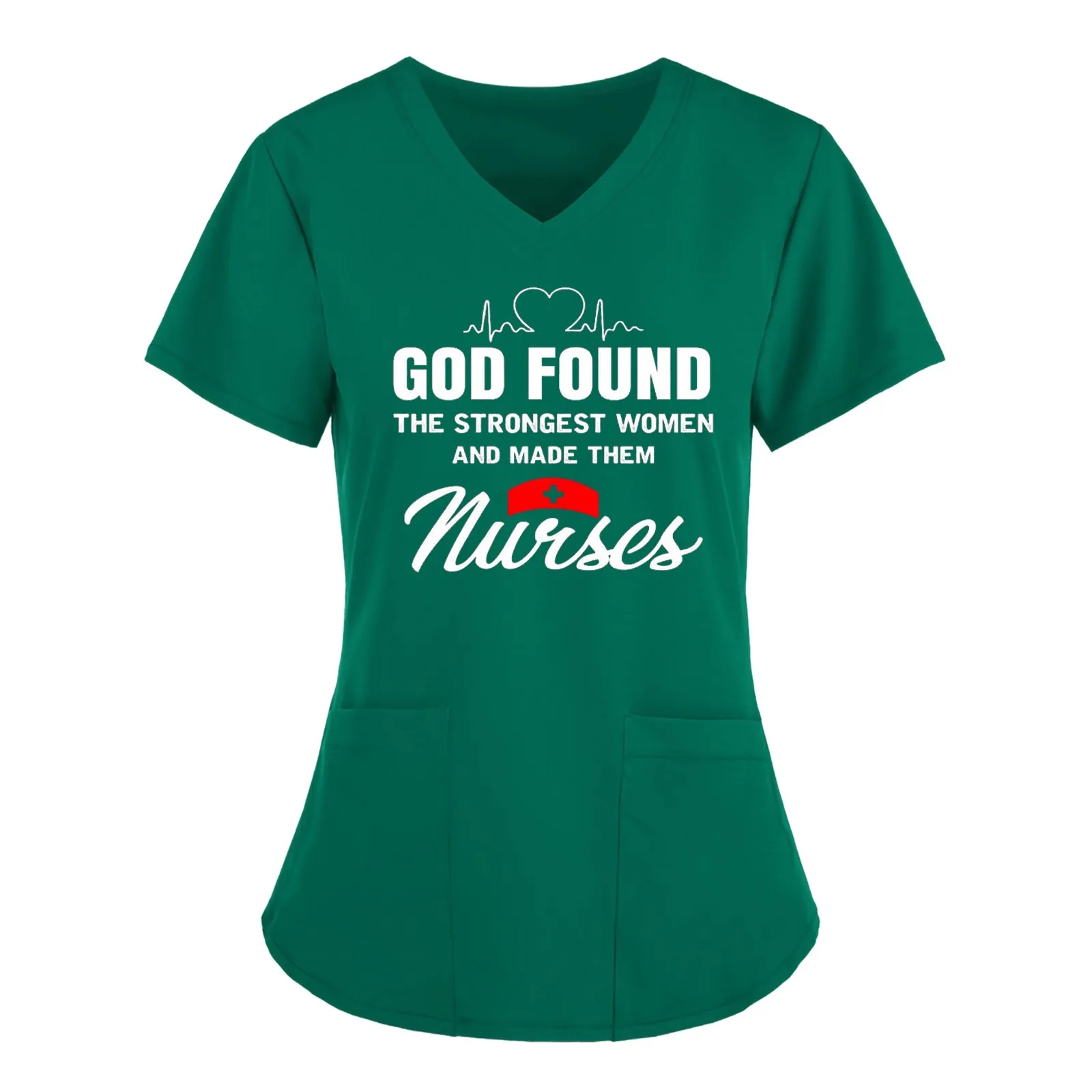 Женская футболка с коротким рукавом и v-образным вырезом для кормления Рабочая