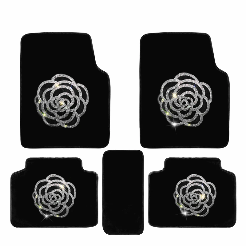 Роскошные Алмазные противоскользящие автомобильные коврики Стразы для девушек