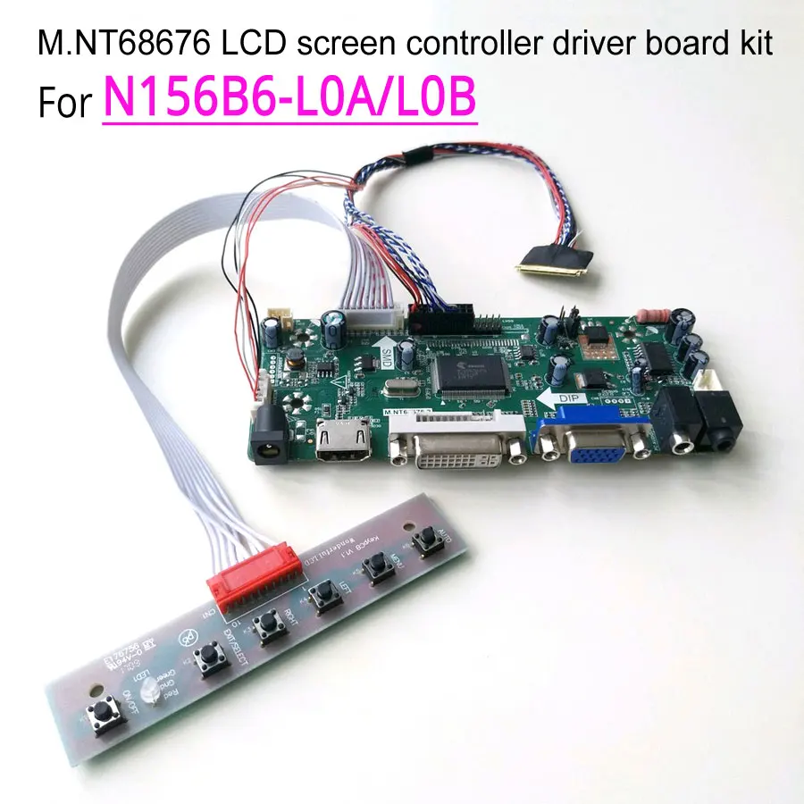 Для N156B6-L0A/L0B HDMI DVI VGA 15," M. NT68676 плата контроллера экрана 1366*768 WLED LVDS 40Pin ноутбук ЖК-панель DIY комплект