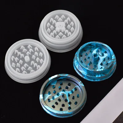 Crystal Tobacco Grinder Leaf Herbal Herb Smoke Spice Crusher Silicone Mould For DIY Crafts Baking Tools Home Art Supplies