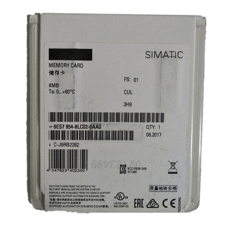 

Склад и гарантия 1 год, новая карта памяти 4 Мб 6ES7954-8LC02-0AA0