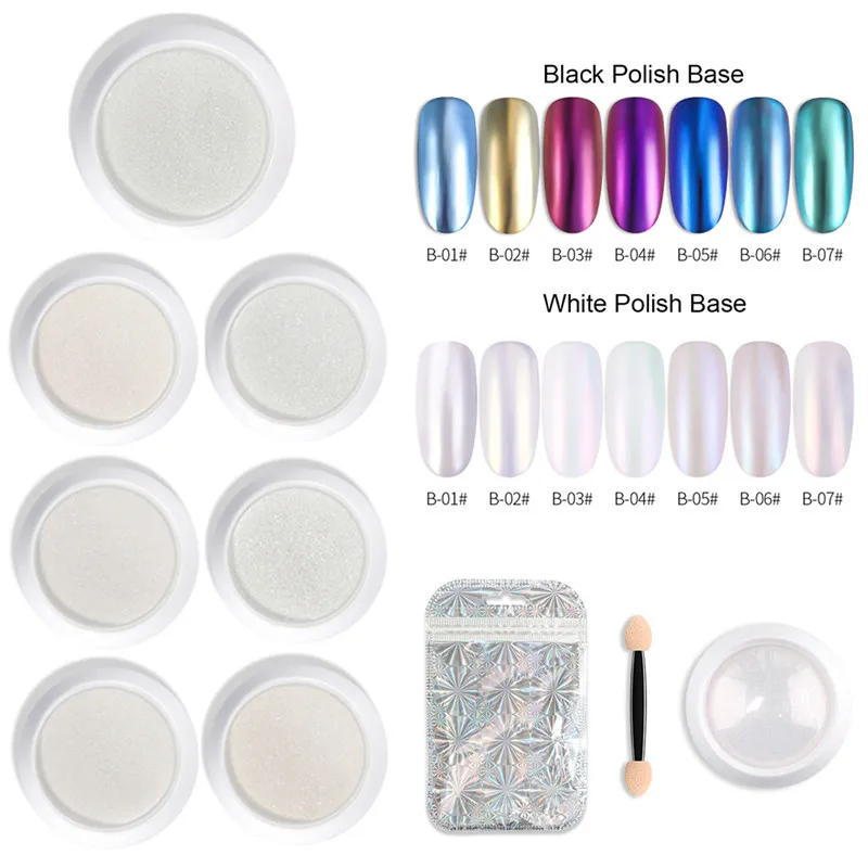 1 коробка порошок для ногтей пыль жемчужный белый бриллиант волшебный дизайн