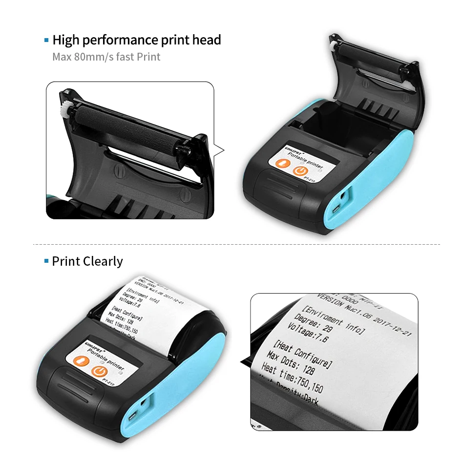 Бесплатный термальный принтер SDK Bluetooth 58 мм мини для POS портативный беспроводной