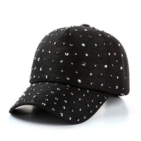 new arrival women rhinestone baseball cap trend kpop female hip hop breathable mesh snapback outdoor sun hat gorras mz0260