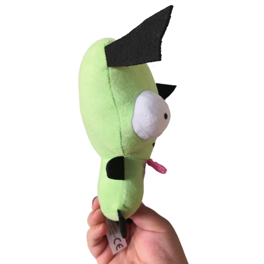 25 см 3D выпуклые глаза зеленый Alien Invader Zim собака мягкая плюшевая игрушка кукла для