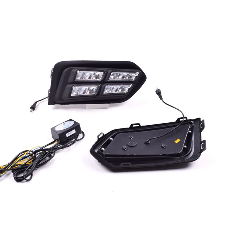

LED Daytime Running Light DRL Yellow Turn Signals Fog Lamp for Honda City 2017 2018