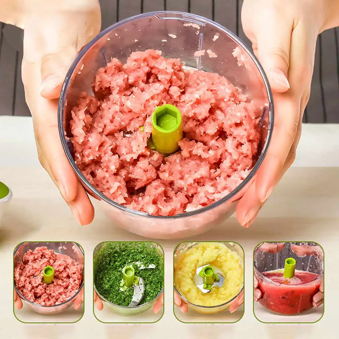 Мощный Ручной Chooper/смеситель/блендер для кухни нож кухонный инструмент быстрая тяга струна еда измельчитель спиральный слайсер