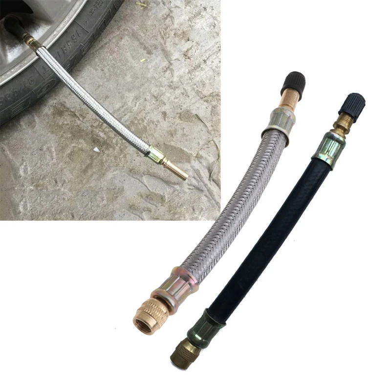 150 мм Плетеный гибкий шланг колеса автомобиля Шины Клапан стебли расширения