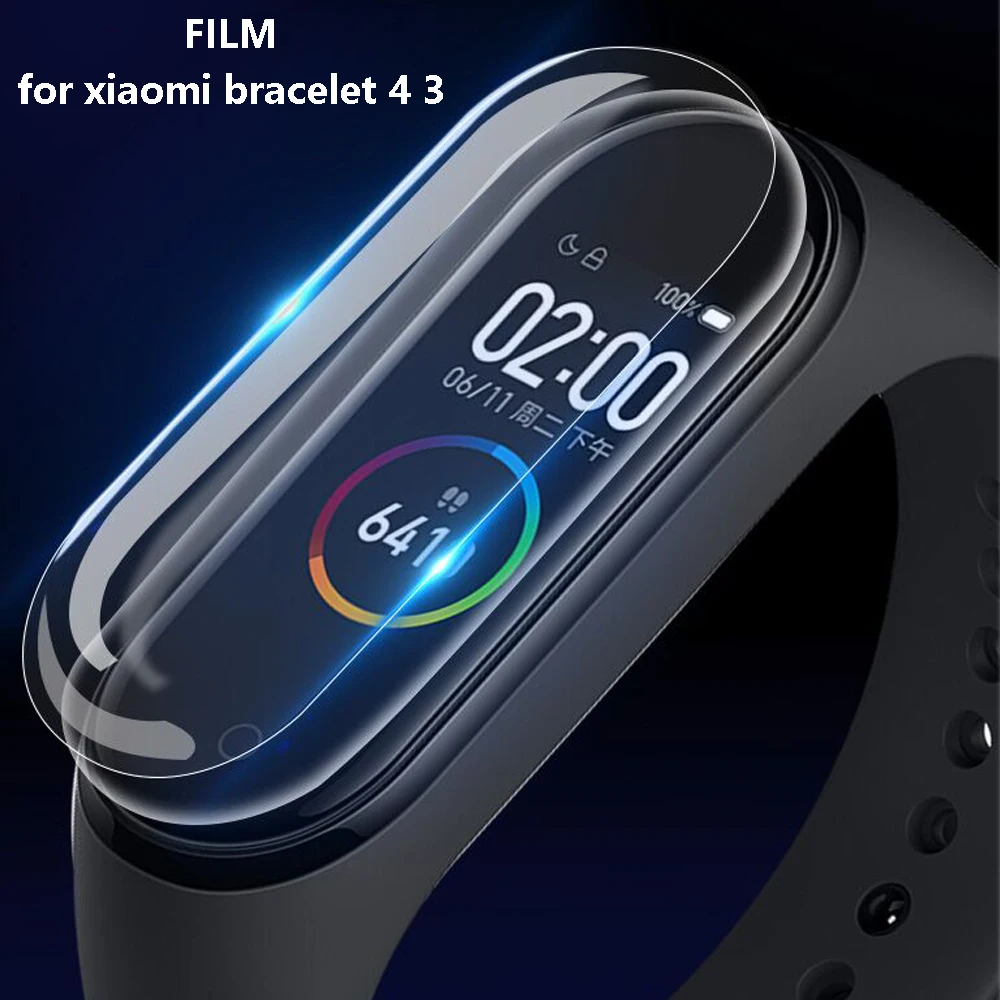 Стекло для Xiaomi Mi Band 4 3 Защитная пленка экрана NFC аксессуары смарт браслета