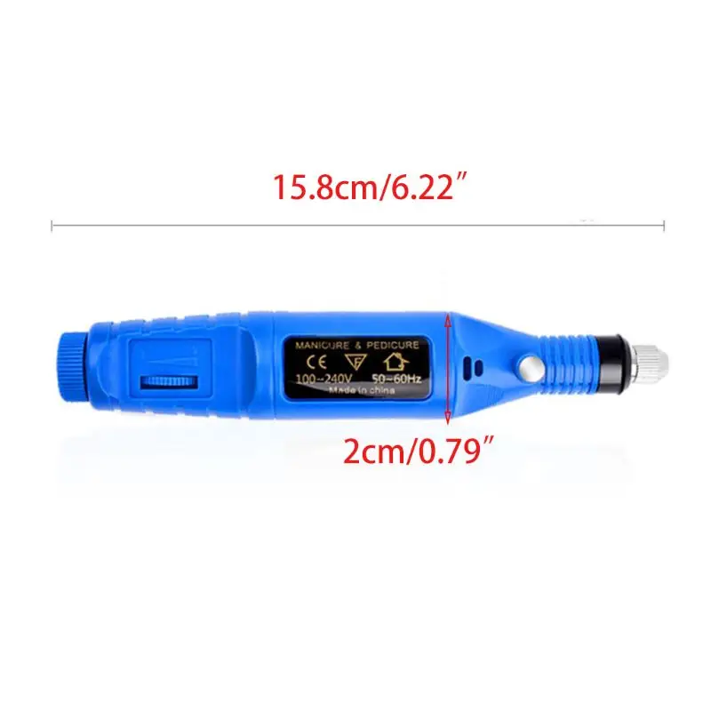 

Y1UF Professional Finger Toe Nail Care Electric Nails Drill Machine Manicure Pedicure Kit with Sanding Bands