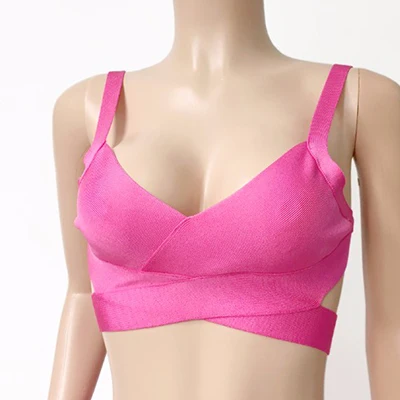 style 2 rose red Женский короткий топ с повязкой, Летний однотонный топ с v-образным вырезом и поясом, сексуальный облегающий белый женский топ - Цвет: style 2 rose red