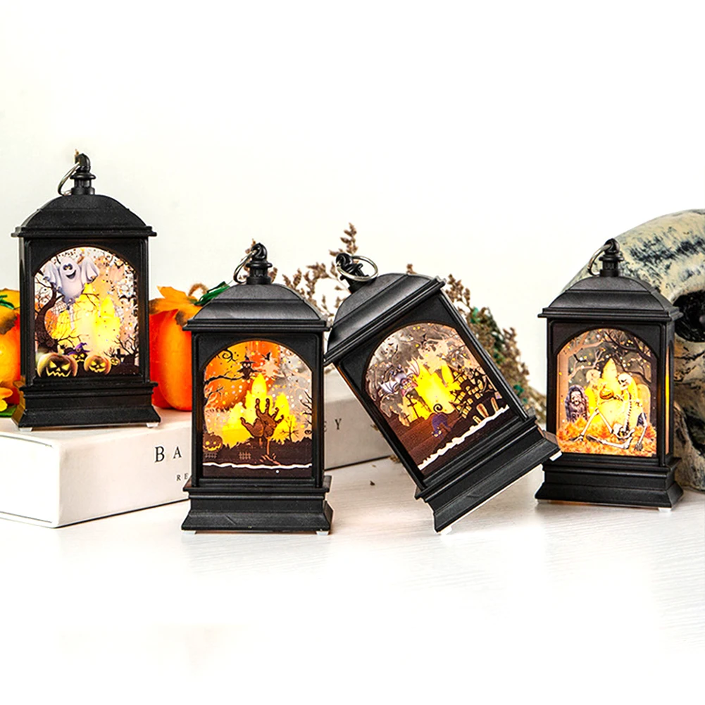 

Halloween Led Gift Bedroom Night Light Holiday Decorative Bar Exquisite Hanging PVC Home Stage Layout Pumpkin Castle