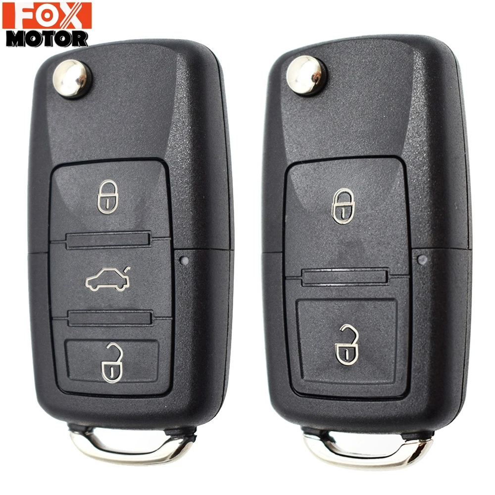 Чехол книжка для VW Golf MK6 Polo Bora Beetle Tiguan Passat Caddy Jetta Eos Scirocco No Blade 2 3 кнопки