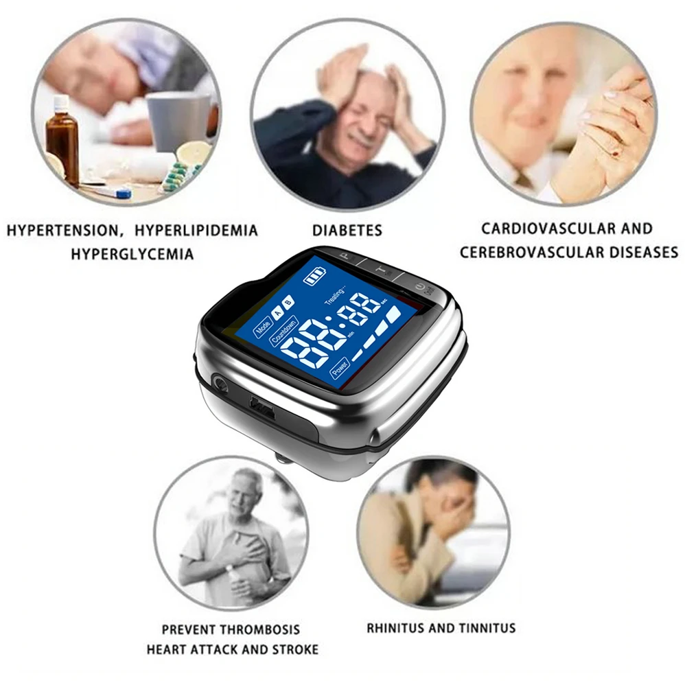 

LASTEK Blood Purification Hypertension Cerebrovascular Cardiovascular Disease Physical Therapy Device Laser Medical Watch