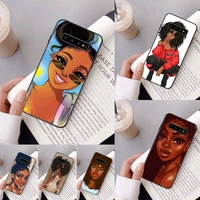 african power beautiful black girl phone case for samsung galaxy a50 a30 a71 a40 s10e a60 a50s a30s note 8 9 s10 plus s10 s20 s8