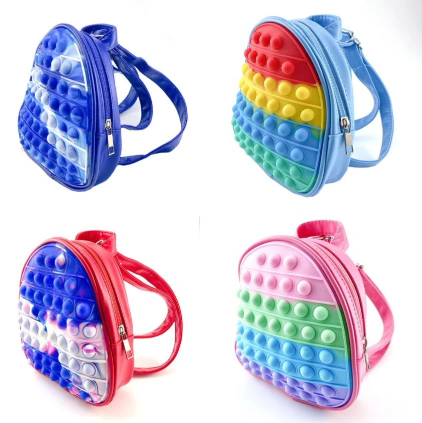 Милые детские игрушки-антистресс в сумке школьная сумка с пузырьками Детский