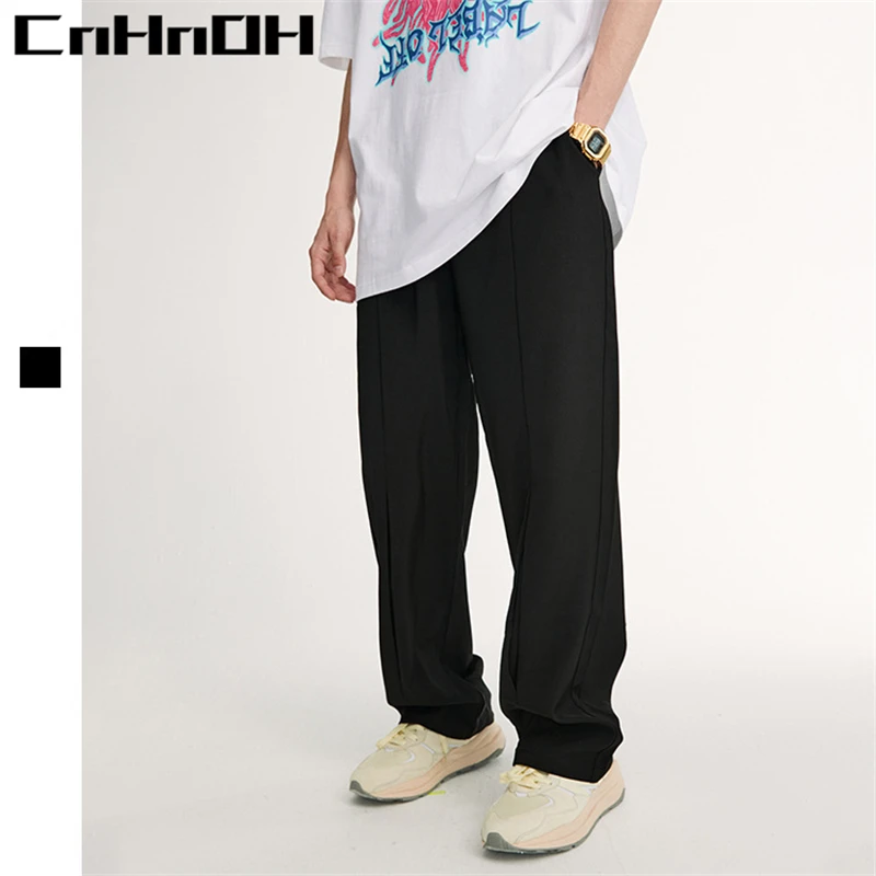 CnHnOH New Arrival Spring/Summer Trousers Streetwear Fashion Solid Color Stretch Fabric Casual Pants For Men A510