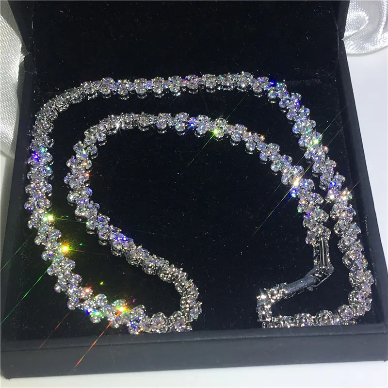 Ожерелье в римском стиле AAAAA с фианитом белое золото Модный кулон для вечерние