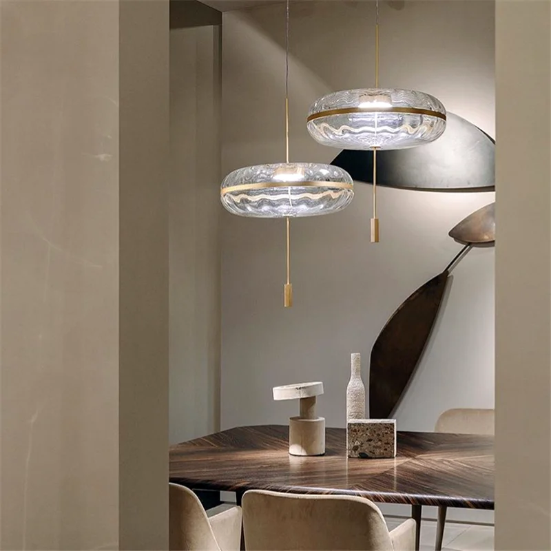 Goedkoop Post-Moderne Led Hanglamp Verlichting Nordic Glas Loft Hanglampen Restaurant Hotel Slaapkamer Woonkamer Opknoping Lamp Apparaat