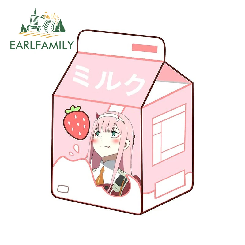 

EARLFAMILY 13 см x 9,8 см Zero Two молоко забавная наклейка для автомобилей Наклейка на стену ноутбука JDM окно багажник 4x4 наклейки Мультяшные автомобильные аксессуары