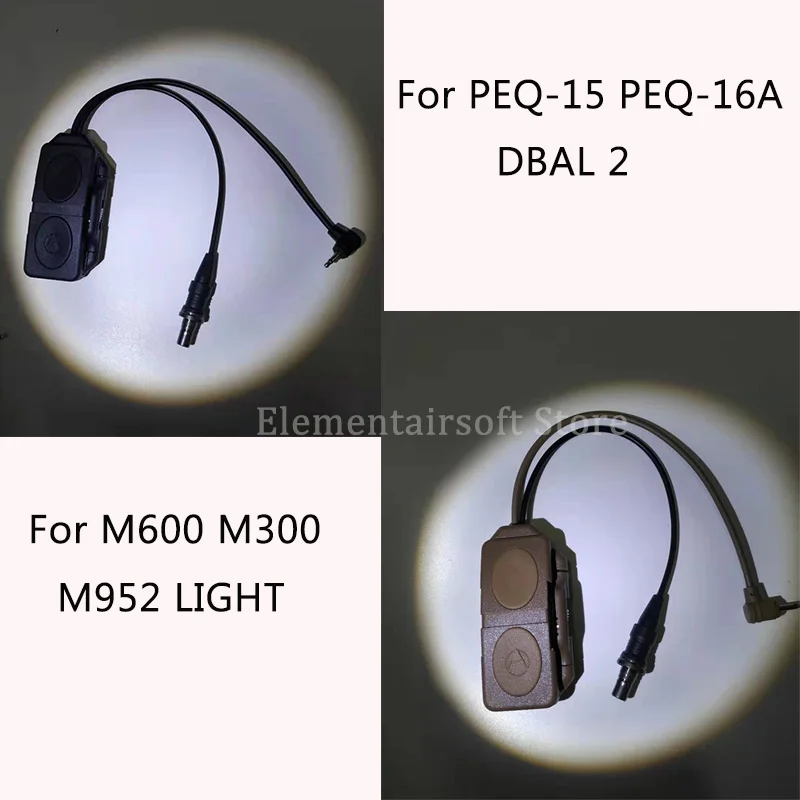 Element Airsoft тактический дополненной Давление переключатель двойной для PEQ-15 PEQ-16A a peq
