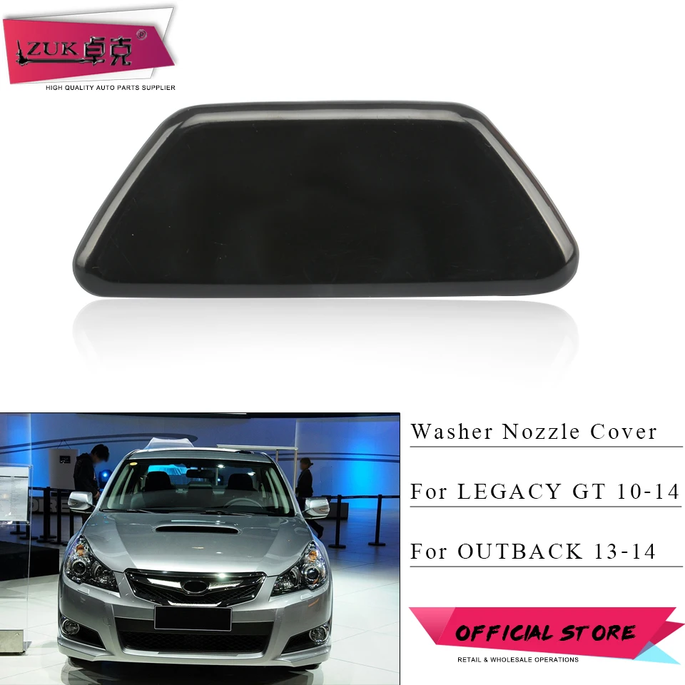 

ZUK Headlight Washer Nozzle Cover Unpainted For Subaru Outback 2013 2014 For Legacy GT 2010-2014 Headlamp Water Spray Cap Lid