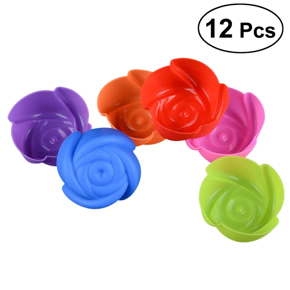 12 шт. силиконовые формы для выпечки кексов| |