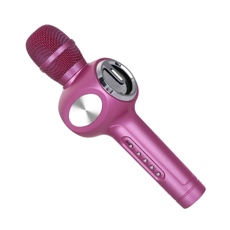 Rose Red Беспроводной микрофон Bluetooth Mikrofon караоке машина Поддержка дуэта пение для IOS Android телефон - Цвет: Rose Red