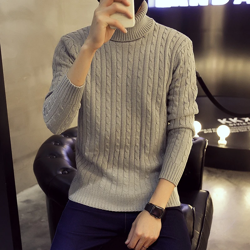 Свитер мужской теплый хлопковый большие размеры 5xl весна-осень