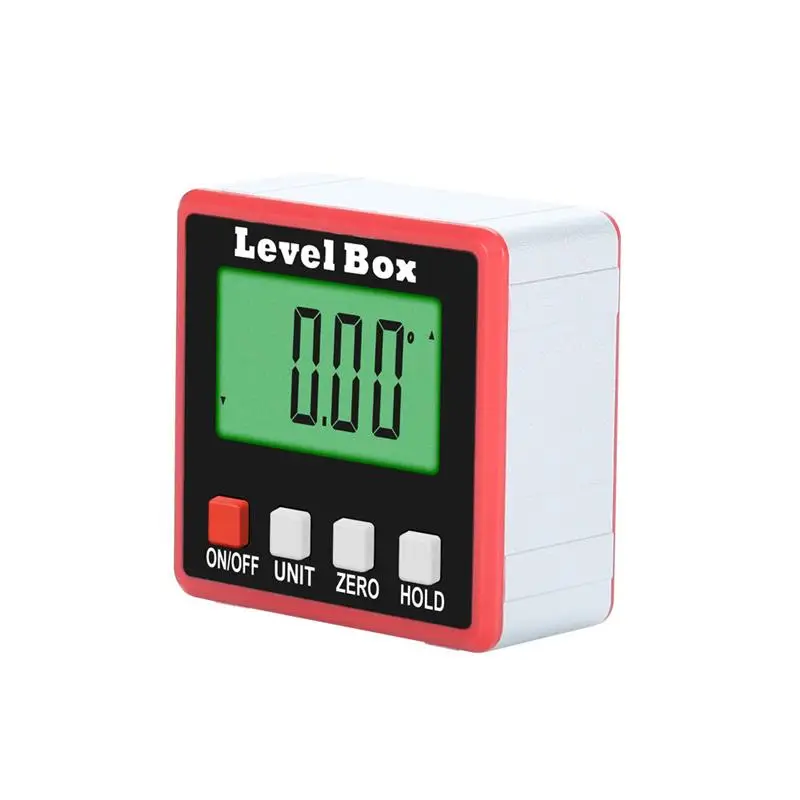 

Mini Digital Inclinometer Portable 360° Electronic Goniometer Digital Level Angle Finder Angle Measurement Protractor Box