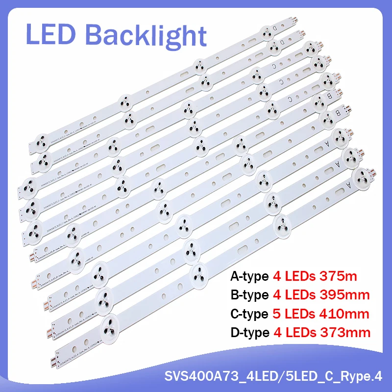 Полоски для подсветки LED 10 шт. x 40 дюймов тип ABCD Samsung TV SVS400A73 40D1333B 40L1333B 40PFL3208T LTA400HM23