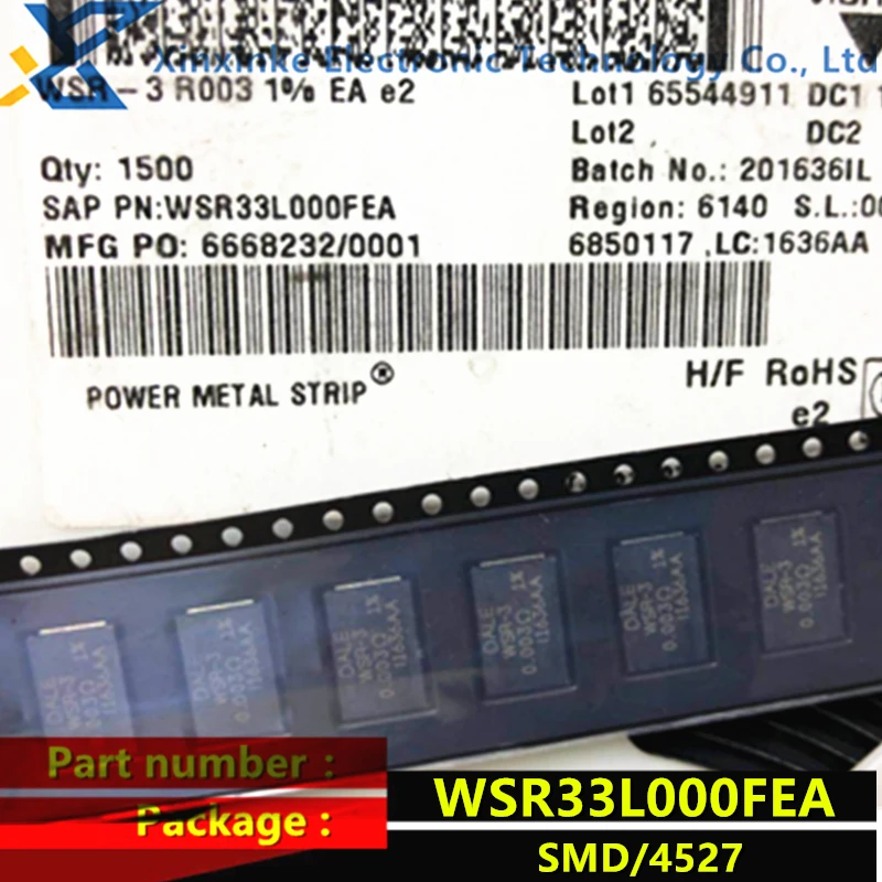 WSR33L000FEA DALE WSR-3 0.003R 1% 3W 4527 3mR чувствительный резистор тока-SMD 3 Вт 0 003 Ом прецизионный