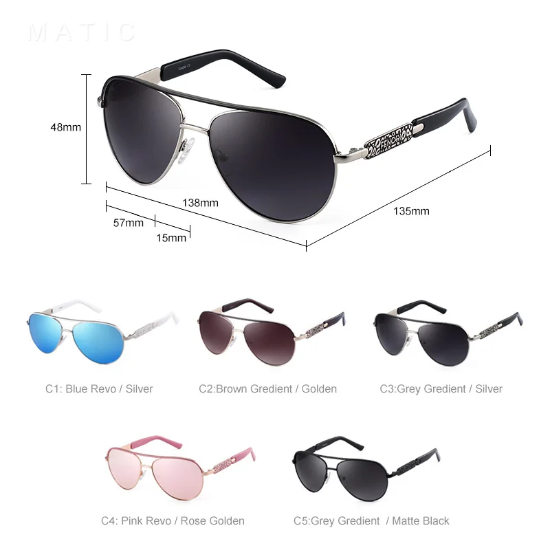 FENCHI Новое поступление женские авиационные Солнцезащитные очки для водителей