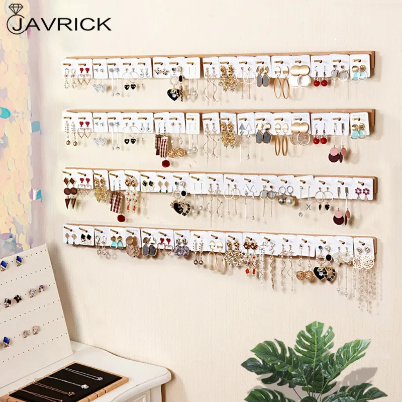 

3 Pcs Jewelry Organizer Wall Mounted Wood Hanging Jewelry Organizer Holder Earrings Necklace Bracelet Wood Display Kit