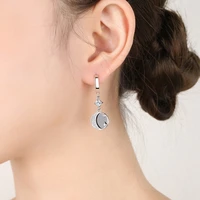 moon earrings style jewelry starry sky earringsr drop earrings 925 sterling silver for women new trendy korean temperament