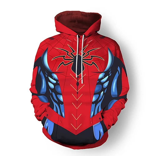 Hoodie B Вдали от дома, Spider-man, толстовки для косплея, PS4 Pro, Человек-паук, 3D принт, с капюшоном, Повседневный, для мужчин и женщин, костюм Venom, топы, толстовки - Цвет: Hoodie B