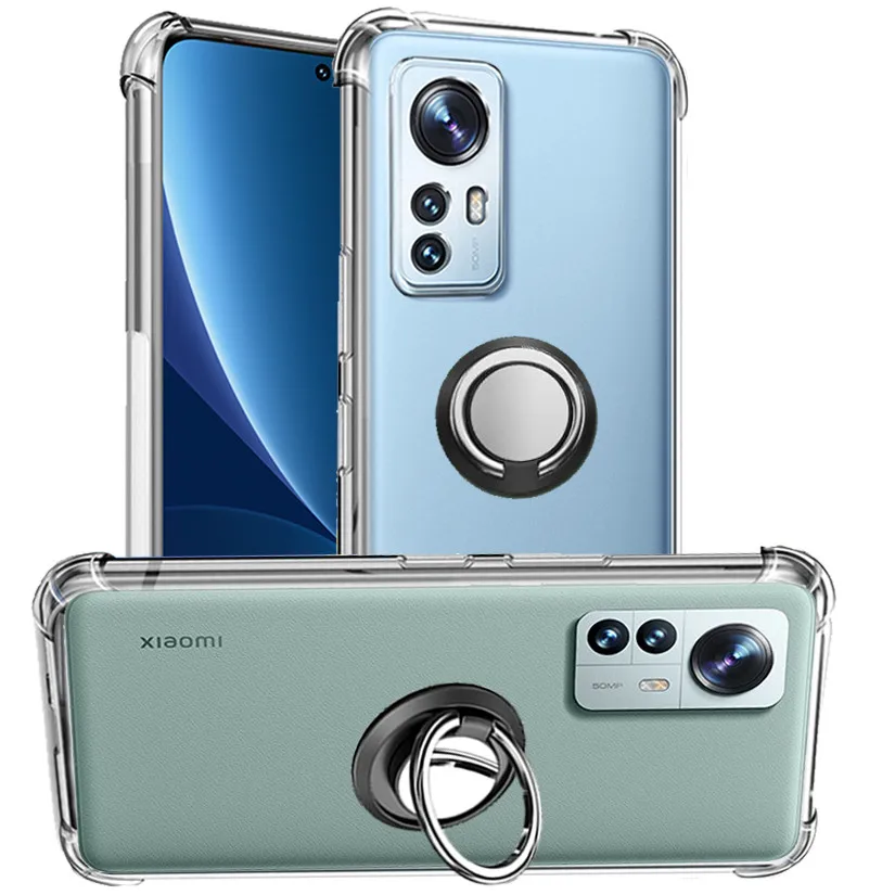 

For Xiaomi 12T Pro Ring Case,Phone Cases Xiaomi 13 lite Silicon Clear Shockproof Cover Mi 13 11T 12 T 12T Pro Case xiaomi 13 pro