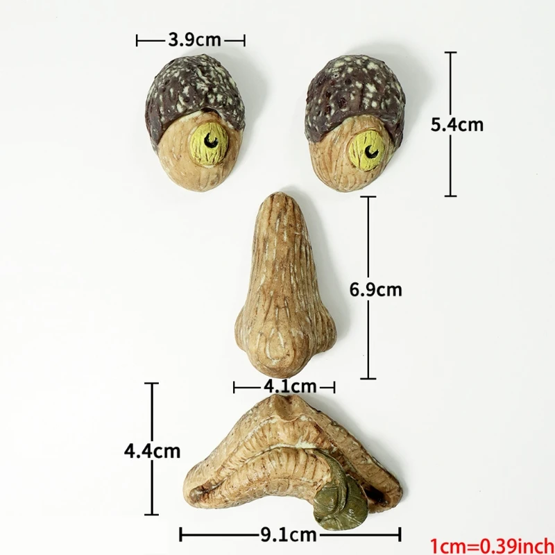 

Glow in the Dark Bark Ghost Tree Face Facial Features Yard Art Garden Decoration Easter Outdoor Creative Props