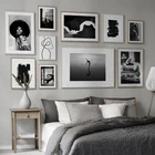 Черный, белый цвет абстрактные знаменитости модель абстрактный Ностальгический ретро постер домашний декор Скандинавская Картина на холсте картина стены художественный принт