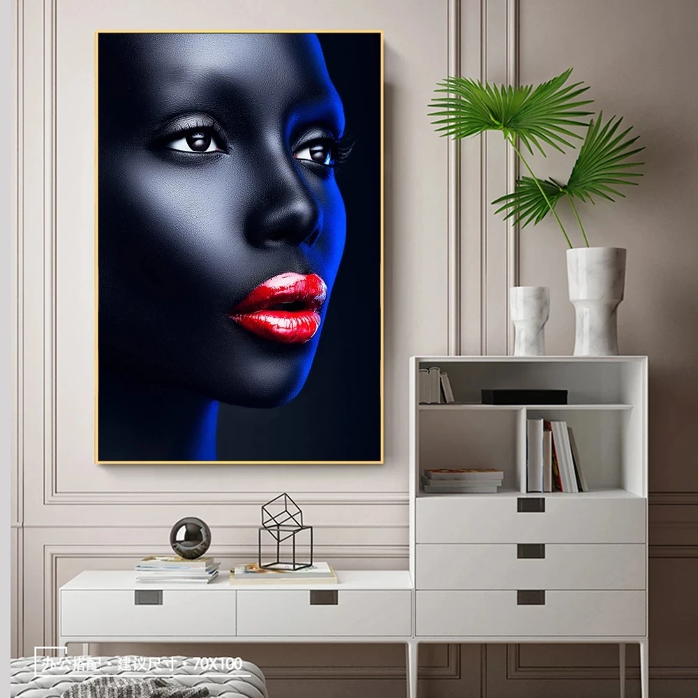 Африканская сексуальная обнаженная женщина холст фотообои с яркими глазами