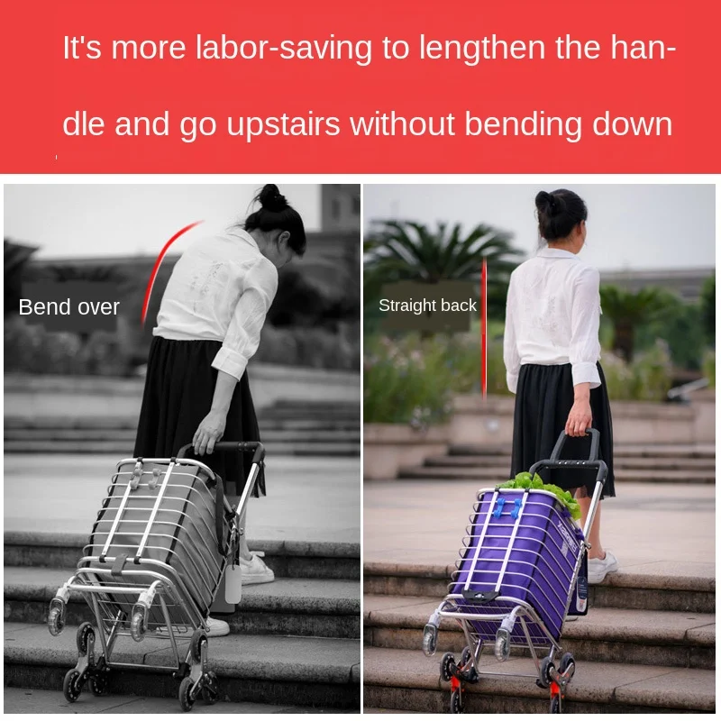 Купить еду автомобиль маленький тянуть водитель тележку подъем по лестнице