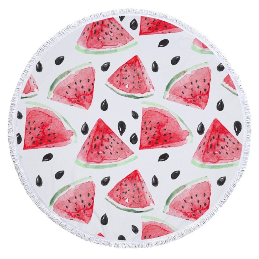 Микрофибра круглые пляжные полотенца Большой Ткань банные для Гостиная печатных