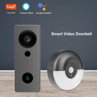 tuya smart home wifi video doorbell camera outdoor home wireless doorbell bell smart house led flash security for alexa google