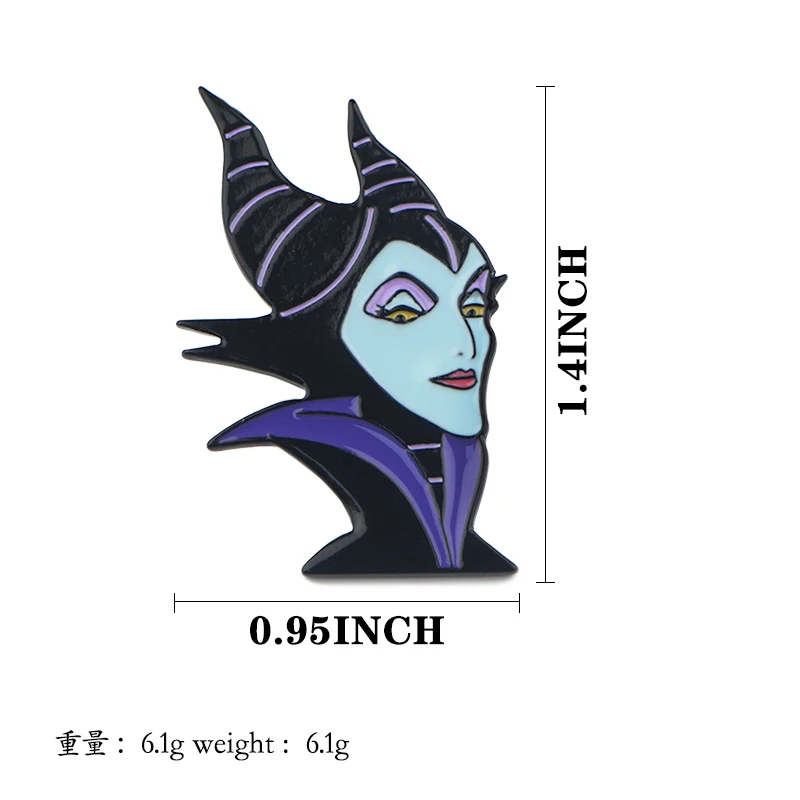 LB1628 Maleficent Witch коллекция эмалевая заколка для лацканов Значки шляп одежды