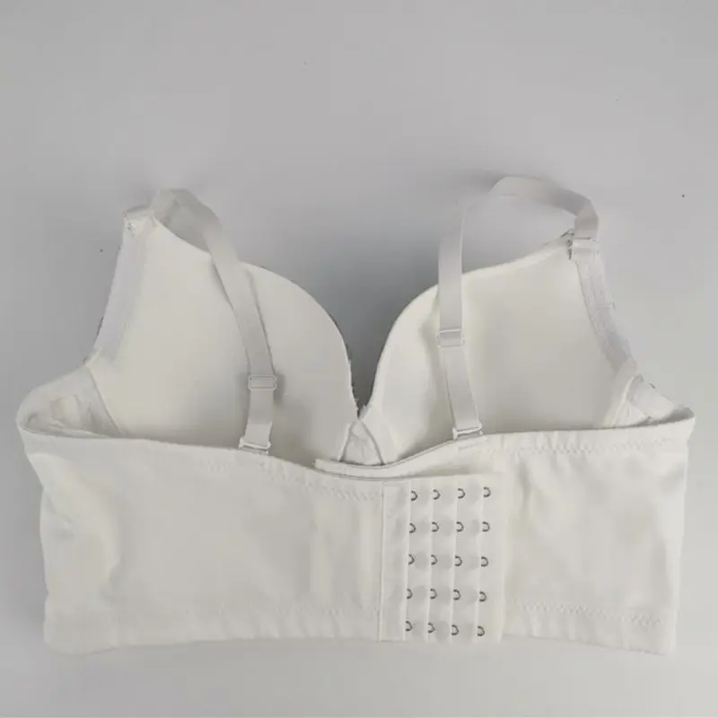 

Women AB Colored Rhinestone Bustier Crop Top Spaghetti Strap Push Up Corset Vest 83XF