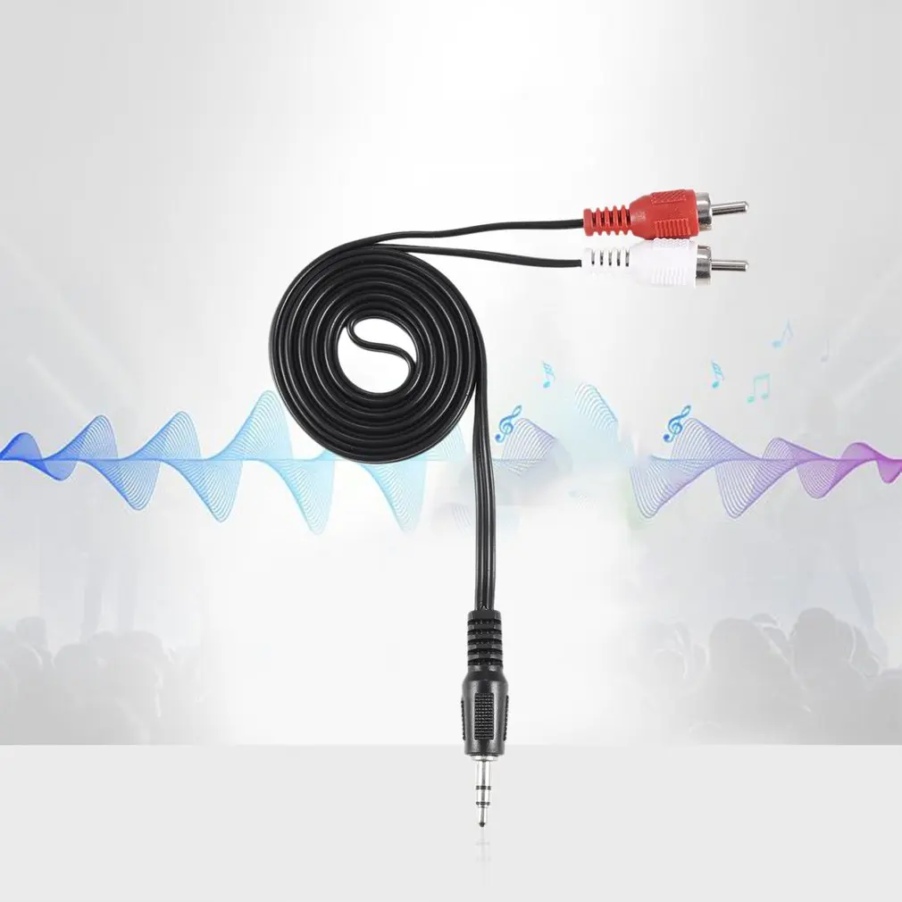 1/8 Inch 3.5mm Plug Jack to 2 RCA Male Stereo Audio Earphone Headphone Headset Y Splitter Adaptor Cable | Обустройство дома