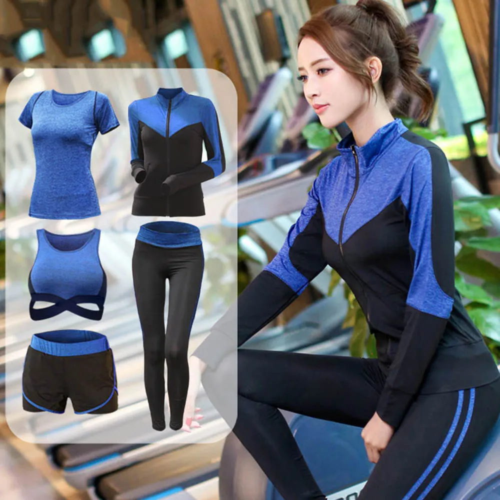 

Women Casual Tracksuit Workout Clothes Jogging Fitness Suit Running Sports Training Gym Quick-Dry Female Outdoor Sportswear