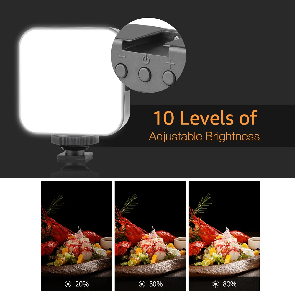 Миниатюрная Светодиодная лампа 5 Вт для видеосъемки 2 шт. заполняющая 6500K с