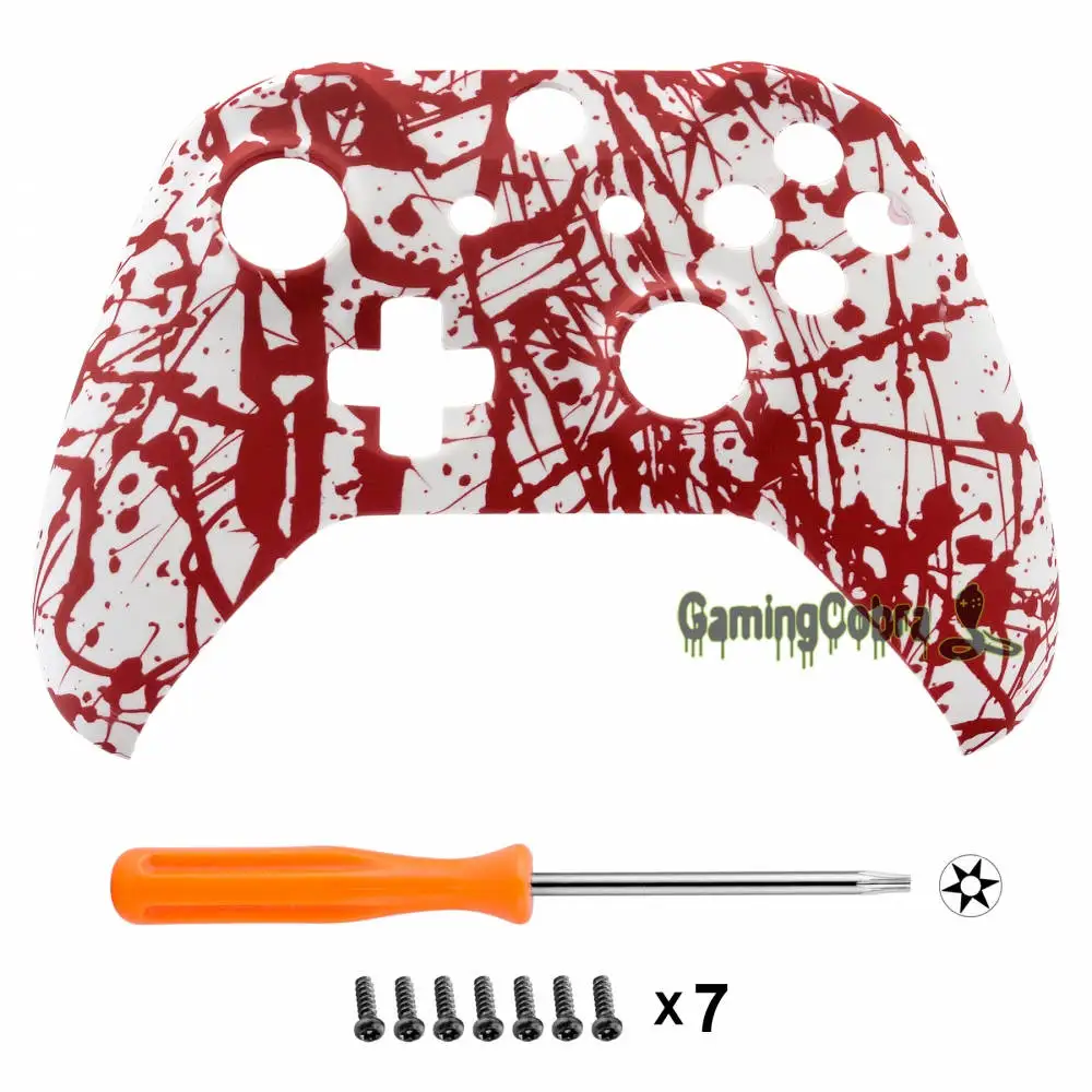Blood Spatter Пользовательские узорные мягкие сенсорные запасные части передняя оболочка для Xbox One X& One S модель контроллера 1708 - Цвет: Blood Spatter